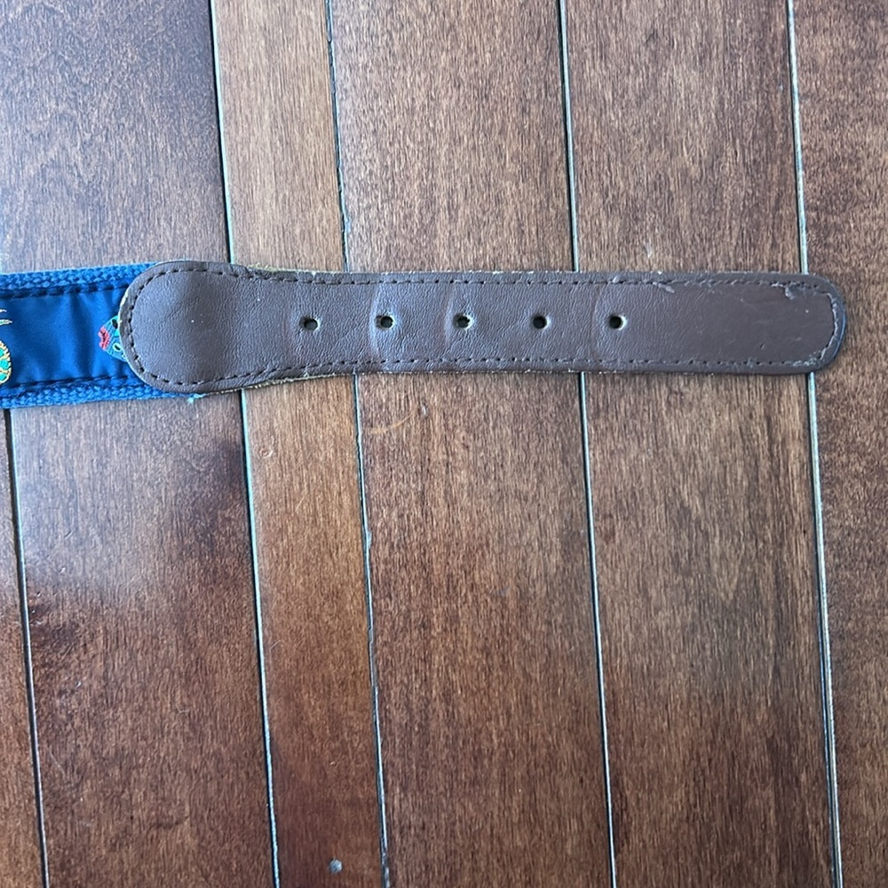 Men’s Island Casuals Blue & Brown Belt with Sports Motif Size 38 - Picture 7 of 7